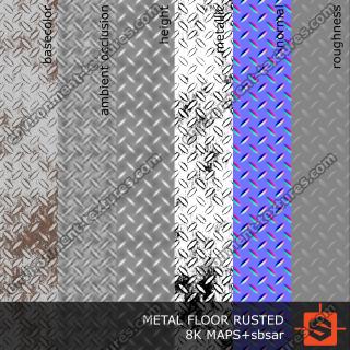 PBR Substance Material of Metal Floor Rusted #9